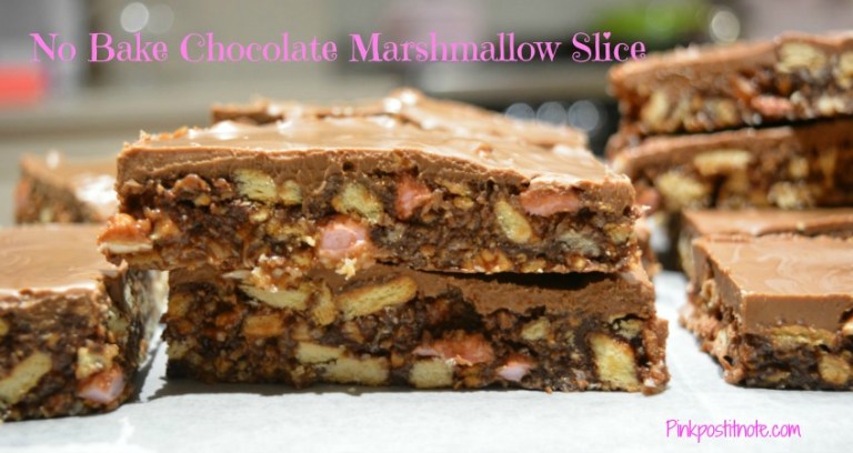 No Bake Chocolate Marshmallow Slice Recipe