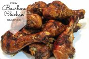 sticky bourbon chicken drumsticks