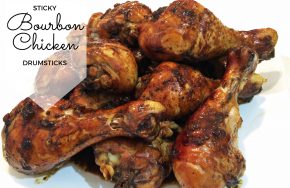 sticky bourbon chicken drumsticks