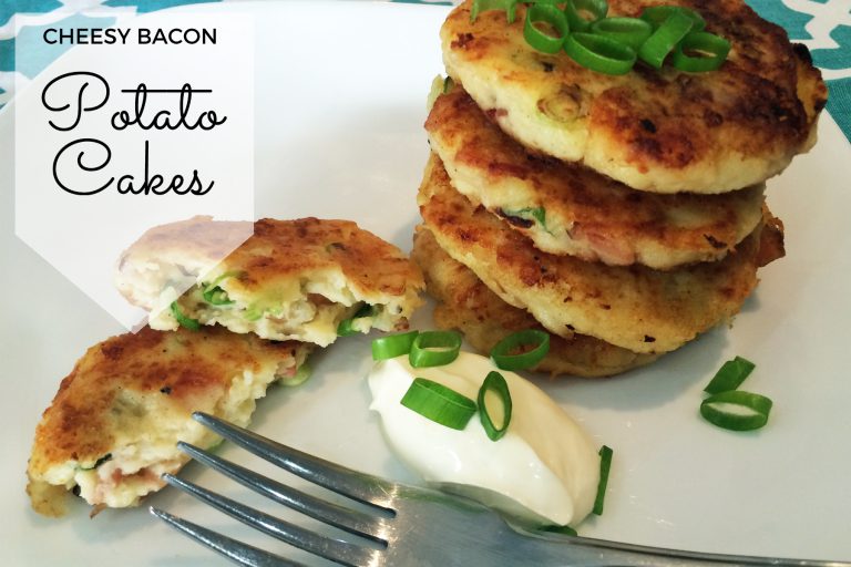 cheesy bacon potato cakes