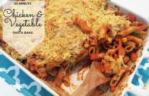 chicken & veg pasta bake