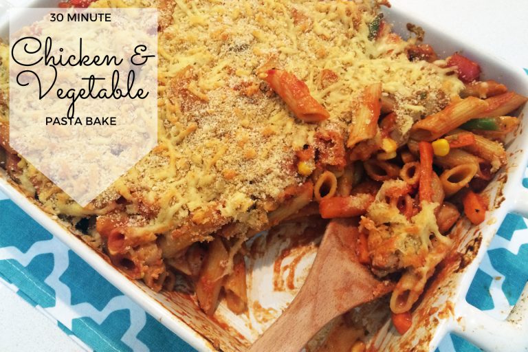 chicken & veg pasta bake