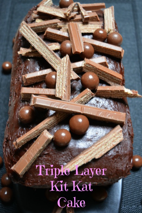 Triple Layer Kit Kat Cake Recipe - Mumslounge