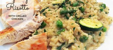 Spring Risotto with Grilled Chicken