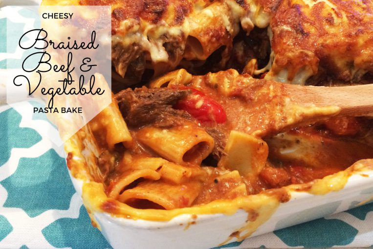 Cheesy Braised Beef & Vegetable Pasta Bake - Mumslounge