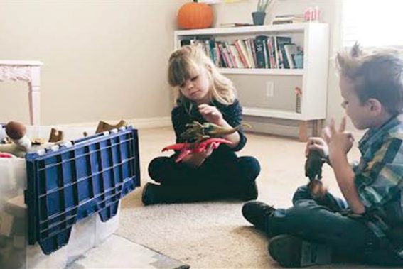 kids playing with toys