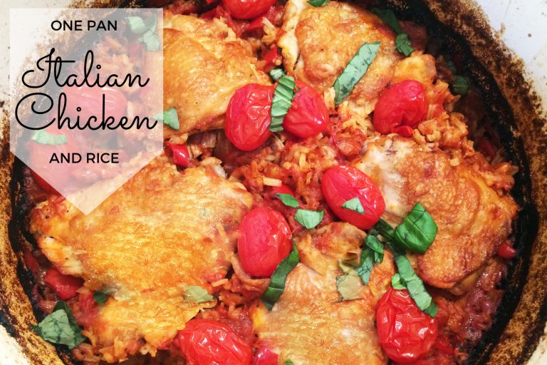 onepan italian chicken and rice