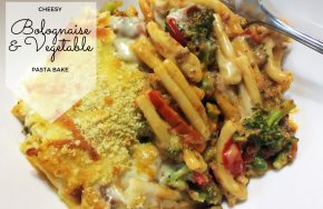 cheesy bolognaise and vegetable bake