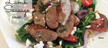 greek-style lamb sausage salad 01