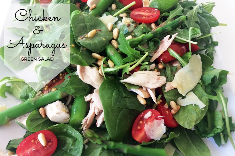 chicken & asparagus green salad