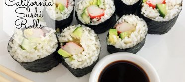 home made california sushi rolls