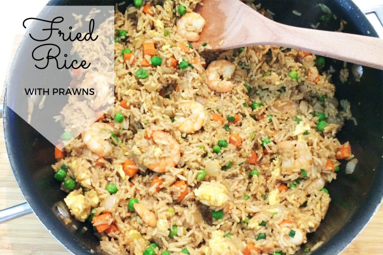 Fried rice with prawns