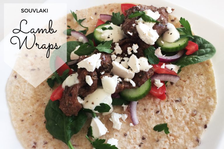 souvlaki lamb wraps