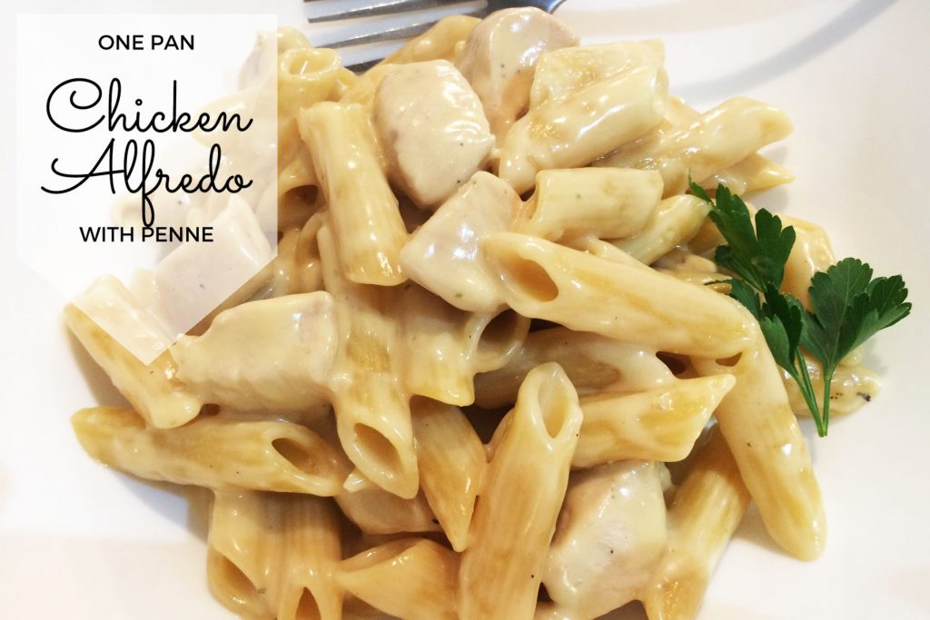 One Pan Chicken Alfredo with Penne Recipe Mumslounge