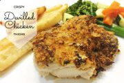 crispy devilled chicken thighs