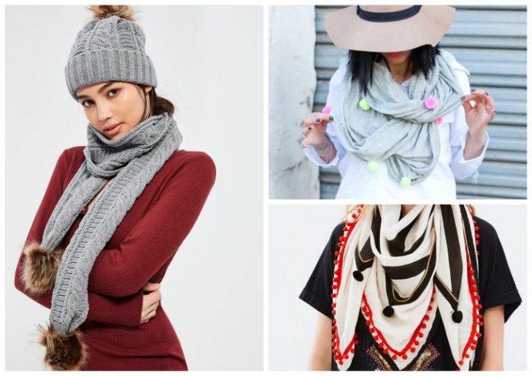 pom pom scarves