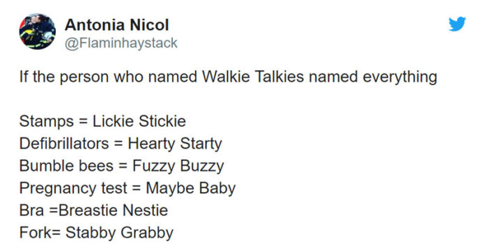 ‘if The Person Who Named Walkie Talkies Named Other Stuff’ Is The Best 