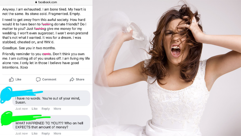 Angry Bride Posts Shocking Rant on Facebook After Her Guests Refused to
