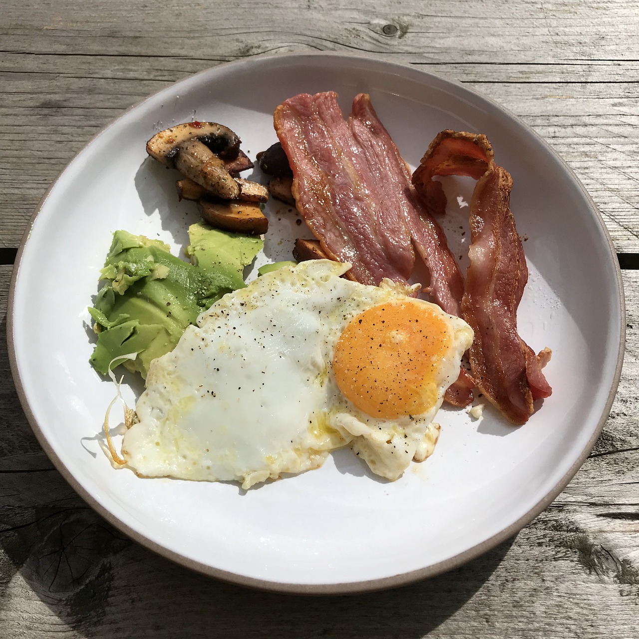 Typical keto breakfast