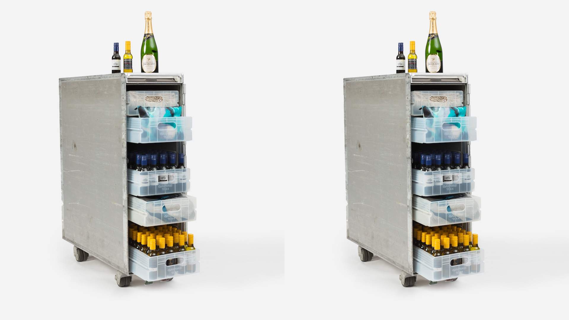 Qantas selling fully stocked bar trolleys 