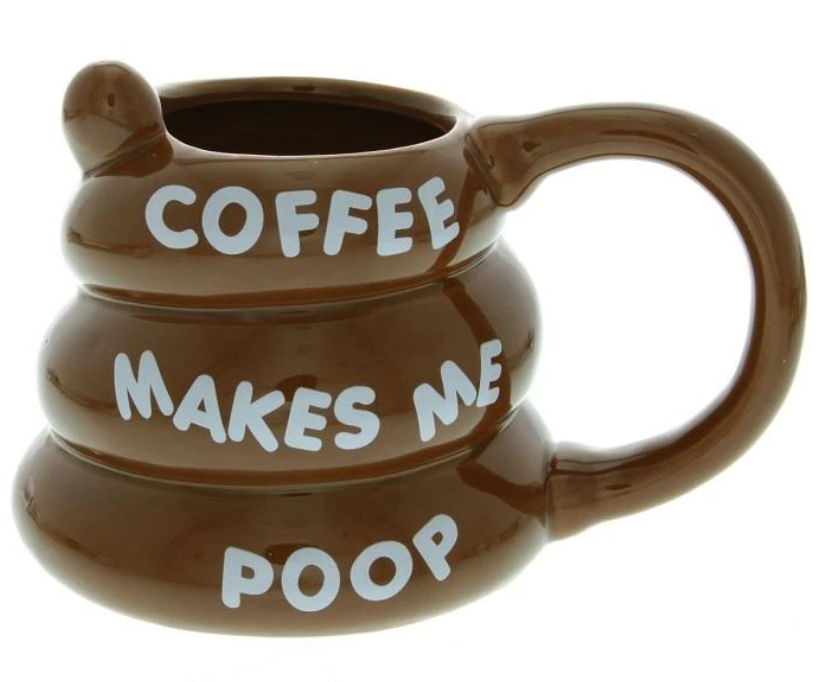 Coffee Makes Me Poop Poo Shaped Coffee Mug