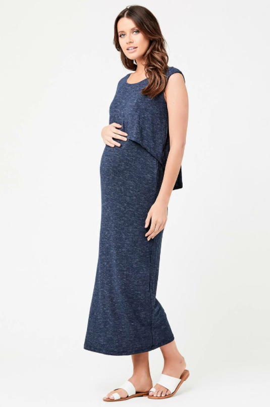 Ripe Maternity Pool Blue Cocoon Dress 25%