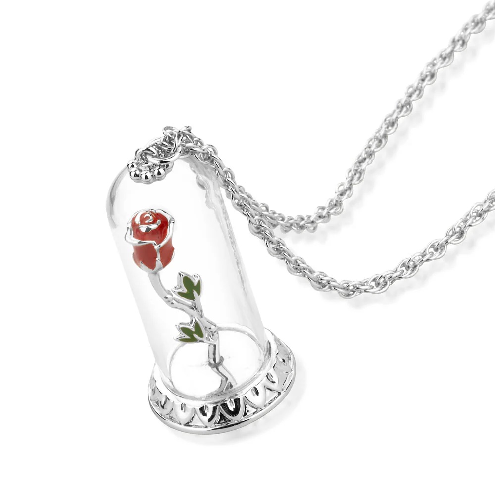 beauty and the beast pendant necklace disney jewellery gift ideas