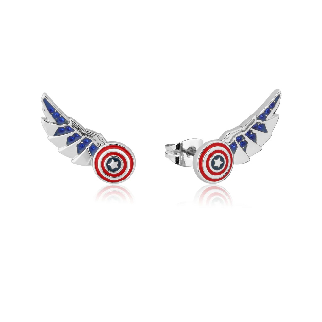 disney jewellery gift ideas captain America wings earrings